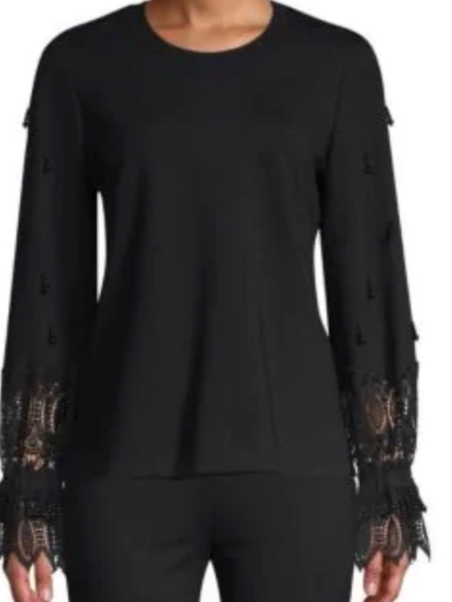 Kobi Halperin Black Ariana Beaded Top